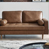 Henley 3 Seater Sofa With Bolsters - Brown - HEN302
