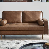 Henley 3 Seater Sofa With Bolsters - Brown - HEN302