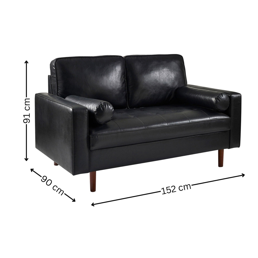 Henley 2 Seater Sofa With Bolsters - Brown - HEN301