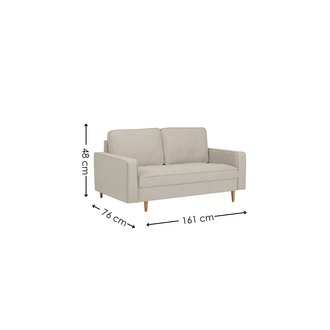 Henrietta 3 Seater Sofa - Beige - HEN602