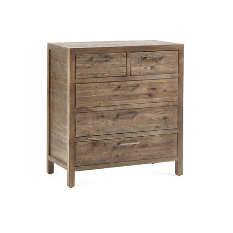Heritage 3+2 Drawer Chest - Brown - HER212