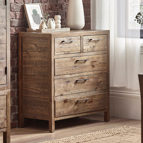 Heritage 3+2 Drawer Chest - Brown - HER212
