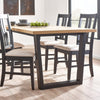 Hilton Dining Table - Light Brown and Black - HIL001