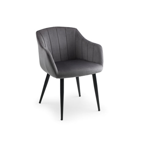 Hobart Scalloped Dining Chair (Set of 2) - Grey - HOB002