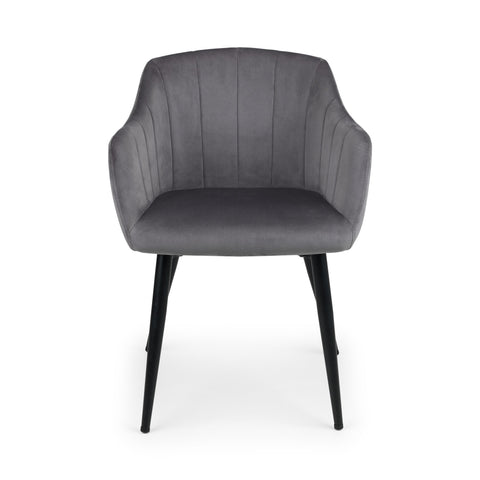 Hobart Scalloped Dining Chair (Set of 2) - Grey - HOB002