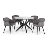 Hobart Scalloped Dining Chair (Set of 2) - Grey - HOB002