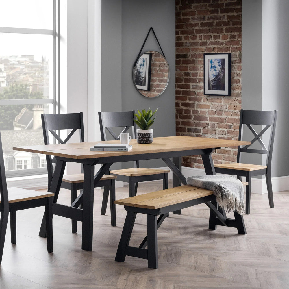 Hockley Table - Light Brown and Black - HOC001