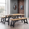 Hockley Table - Light Brown and Black - HOC001