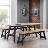 Hockley Table - Light Brown and Black - HOC001