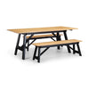 Hockley Table - Light Brown and Black - HOC001