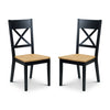 Hockley Dining Chair (Set of 2) - Light Brown and Black - HOC101
