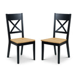Hockley Dining Chair (Set of 2) - Light Brown and Black - HOC101