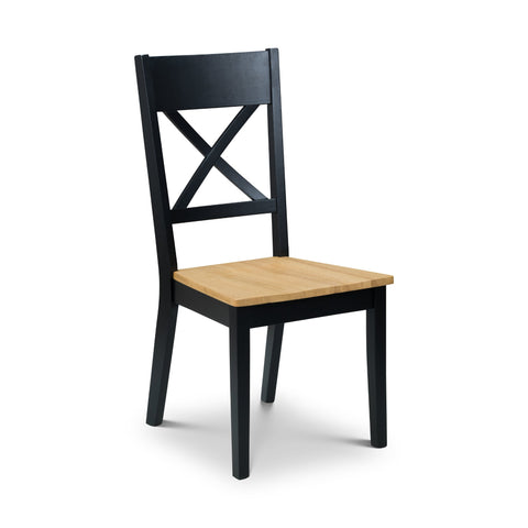 Hockley Dining Chair (Set of 2) - Light Brown and Black - HOC101