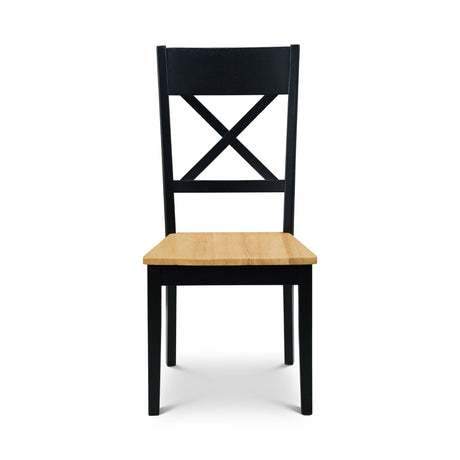 Hockley Dining Chair (Set of 2) - Light Brown and Black - HOC101