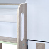 Horizon Bunk Bed - White and Light Brown - HOR201