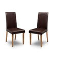 Hudson Dining Chair (Set of 2) - Brown - HUD005