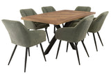 Stylish 1.6m Oak Veneer Dining Table for Modern Homes