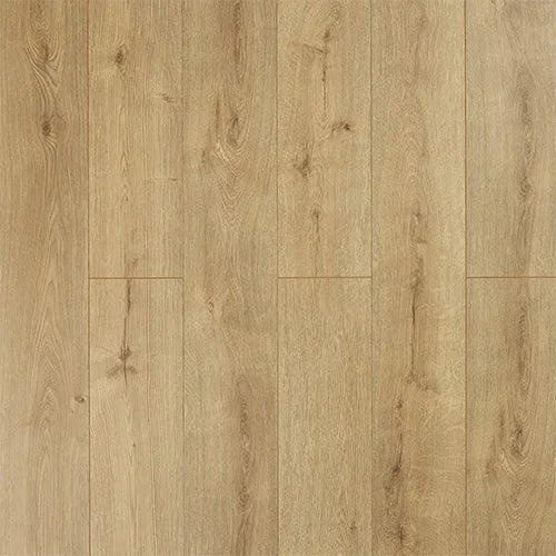 Light oak wood flooring planks with natural grain pattern and matte finish