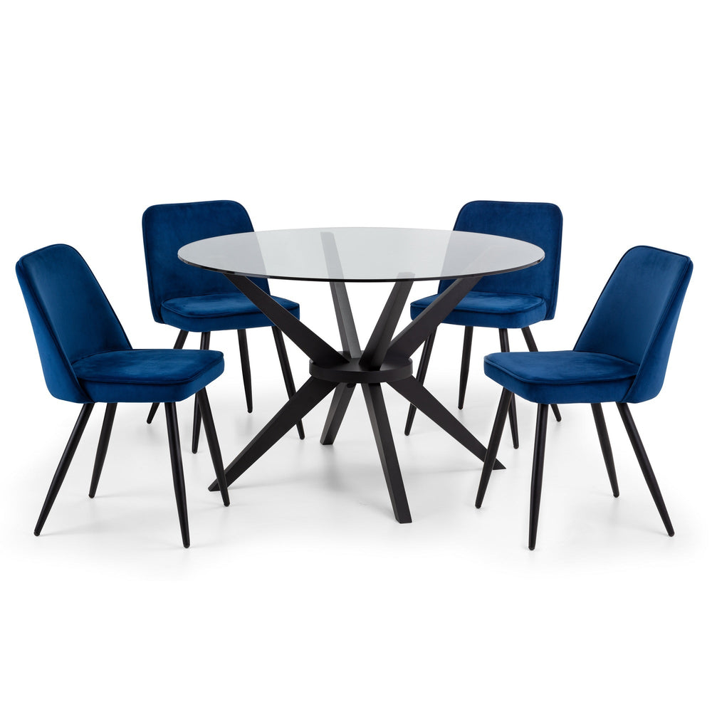 Burgess Dining Chair (Set of 2) - Blue - BUR004