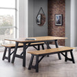 Hockley Table - Light Brown and Black - HOC001