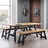 Hockley Table - Light Brown and Black - HOC001