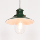 British Green Enamel Painted Fishermans Light