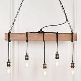 Industrial Style Wooden Ceiling light