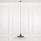 Factory Style Grey Enamel Painted 36cm Pendant Light