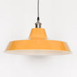 Factory Style Mustard Yellow Enamel Painted 46cm Pendant Light