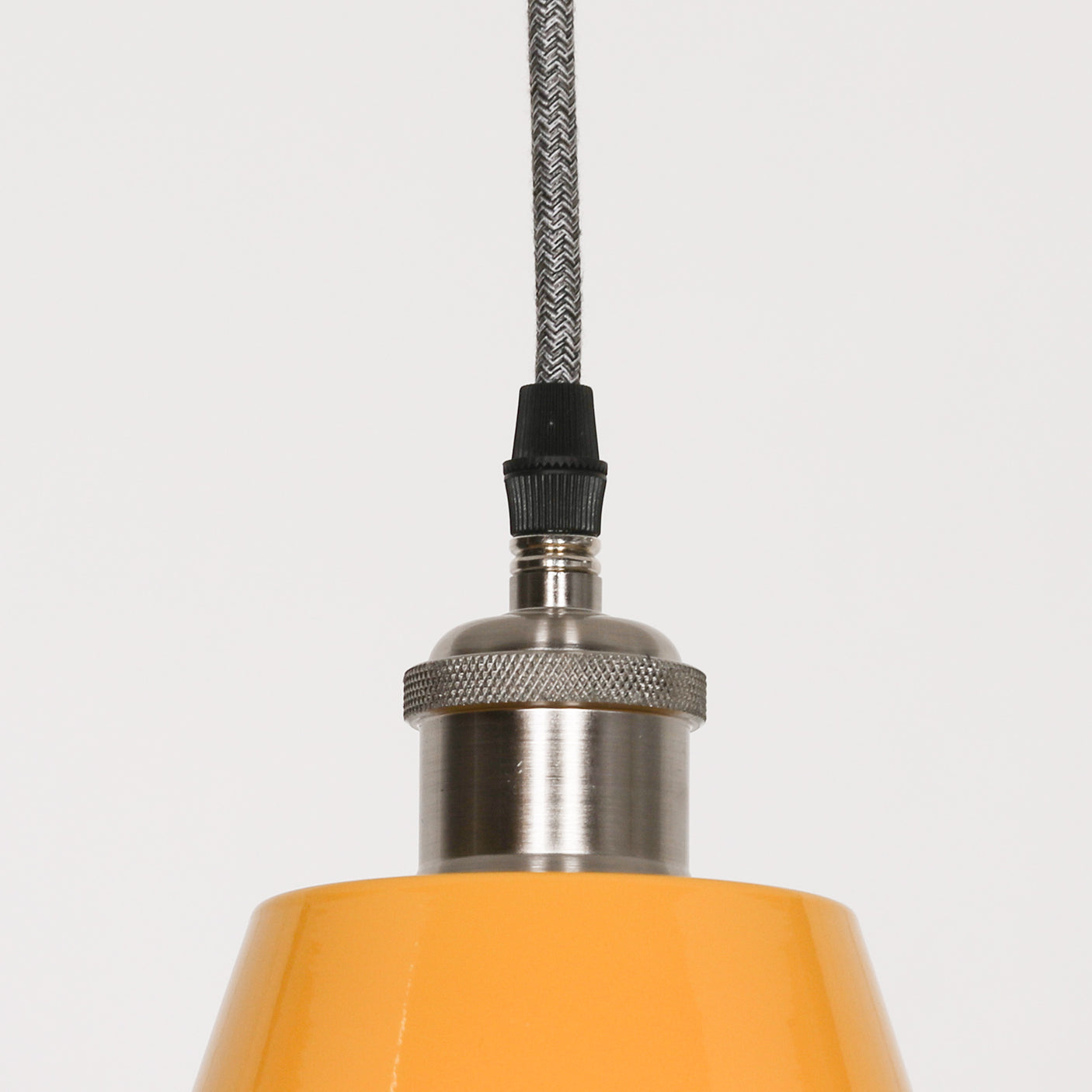 Factory Style Mustard Yellow Enamel Painted 46cm Pendant Light