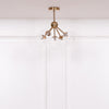 Gold Satin Deco 5 Arm Sputnik Glass Ball Ceiling Light