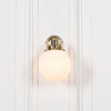 Brushed Gold Style Brass Wall light with Frosted Glass