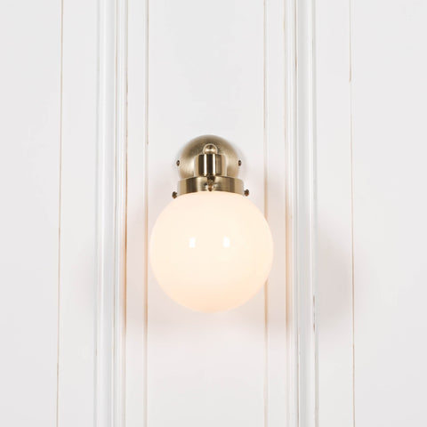 Brushed Gold Style Brass Wall light with Frosted Glass