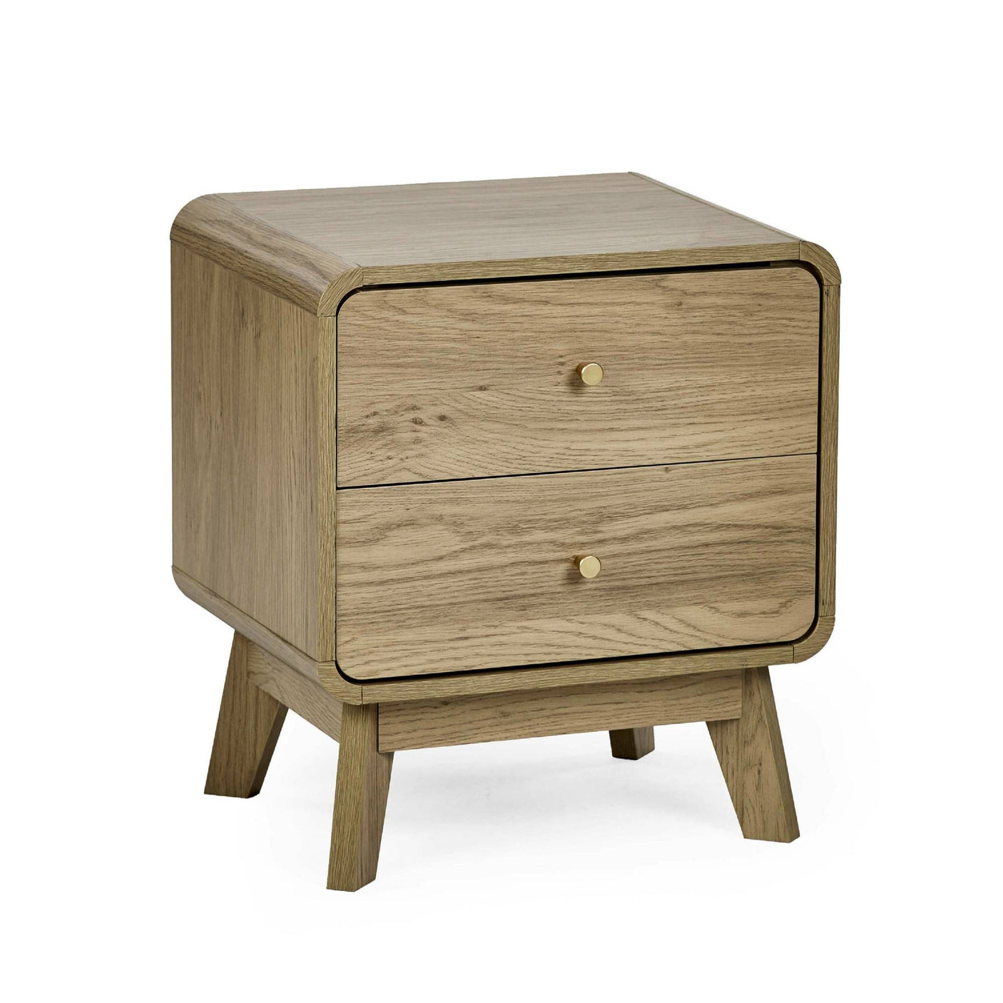 Ingrid 2 Drawer Bedside - Light Brown - ING001