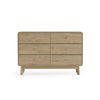 Ingrid 6 Drawer Dresser - Light Brown - ING004