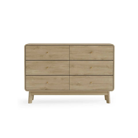Ingrid 6 Drawer Dresser - Light Brown - ING004