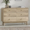 Ingrid 6 Drawer Dresser - Light Brown - ING004