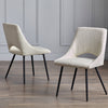 Iris Boucle Dining Chairs (Set of 2) - Ivory - IRI011