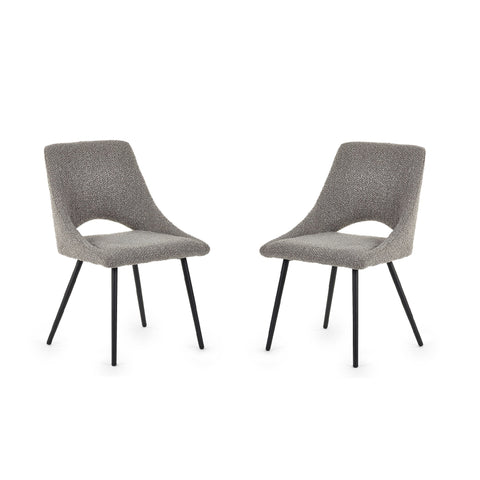 Iris Boucle Dining Chairs (Set of 2) - Ivory - IRI011