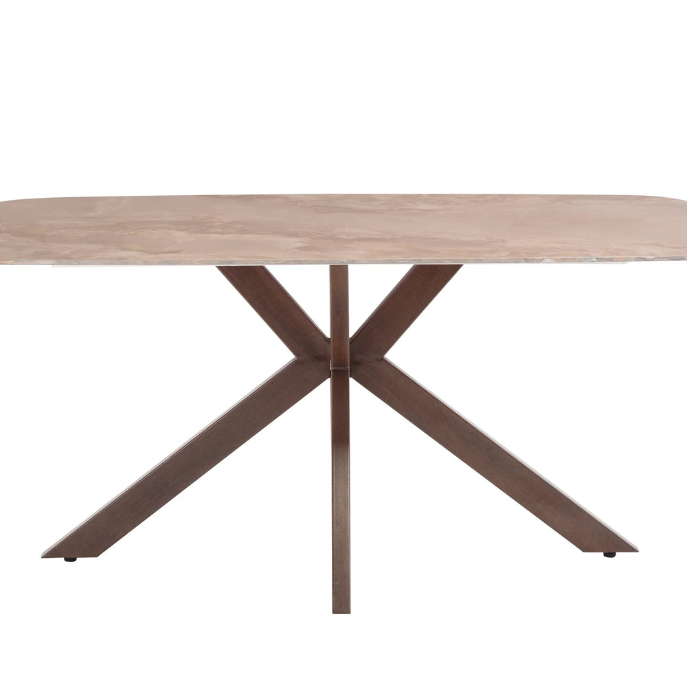 1.8m Elegant Dining Table with Wenge Legs - Agate Jade Finish