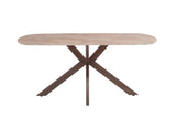 1.8m Elegant Dining Table with Wenge Legs - Agate Jade Finish