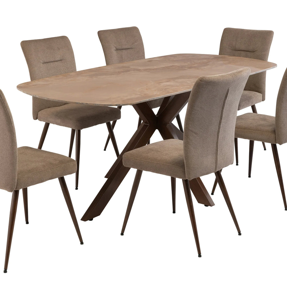 1.8m Elegant Dining Table with Wenge Legs - Agate Jade Finish