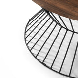 Jersey Round Wire Coffee Table - Light Brown - JER003