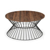 Jersey Round Wire Coffee Table - Light Brown - JER003