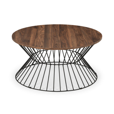 Jersey Round Wire Coffee Table - Light Brown - JER003