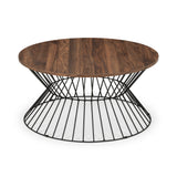 Jersey Round Wire Coffee Table - Light Brown - JER003