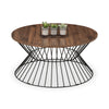 Jersey Round Wire Coffee Table - Light Brown - JER003