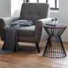 Jersey Round Wire Lamp Table - Light Brown - JER004