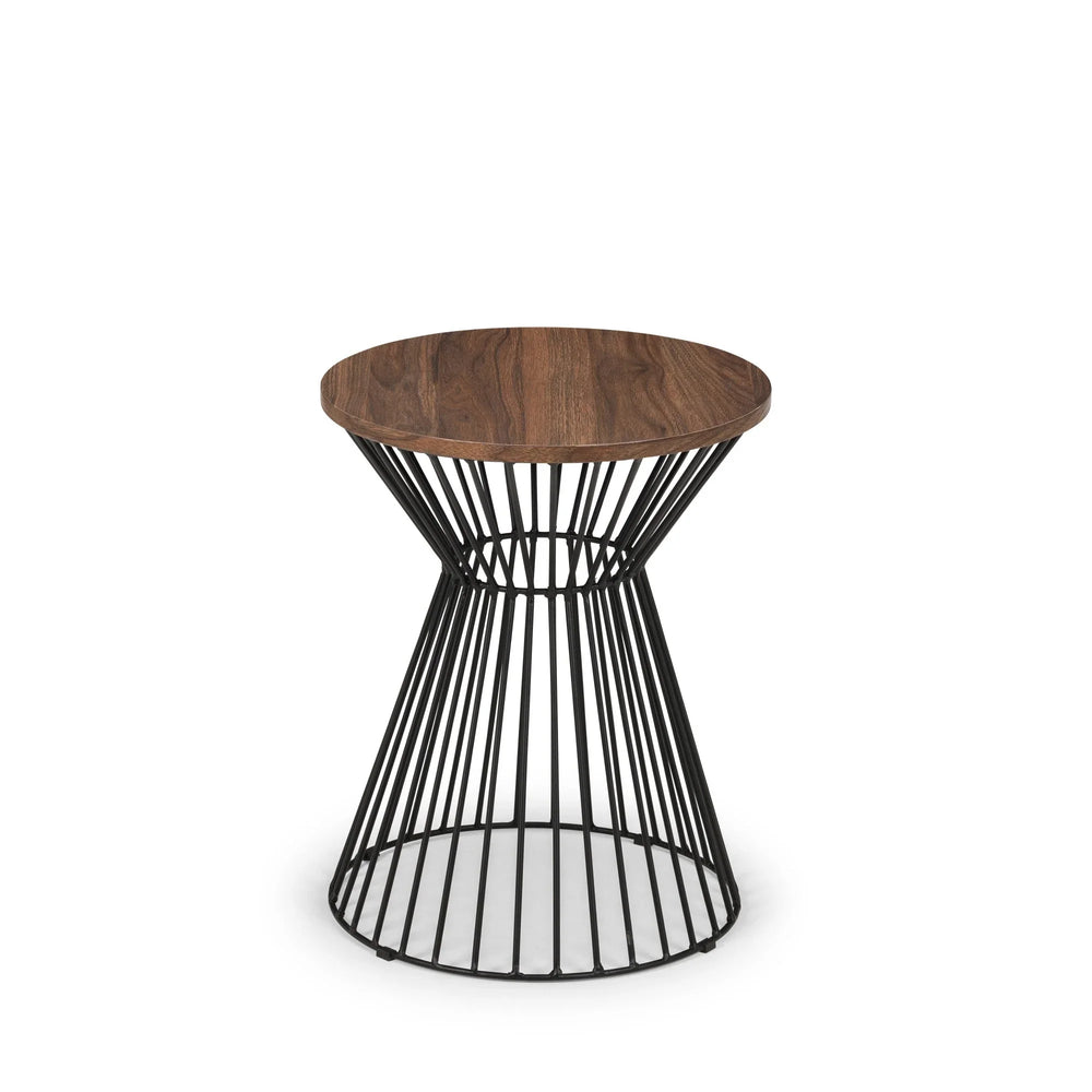 Jersey Round Wire Lamp Table - Light Brown - JER004