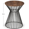 Jersey Round Wire Lamp Table - Light Brown - JER004